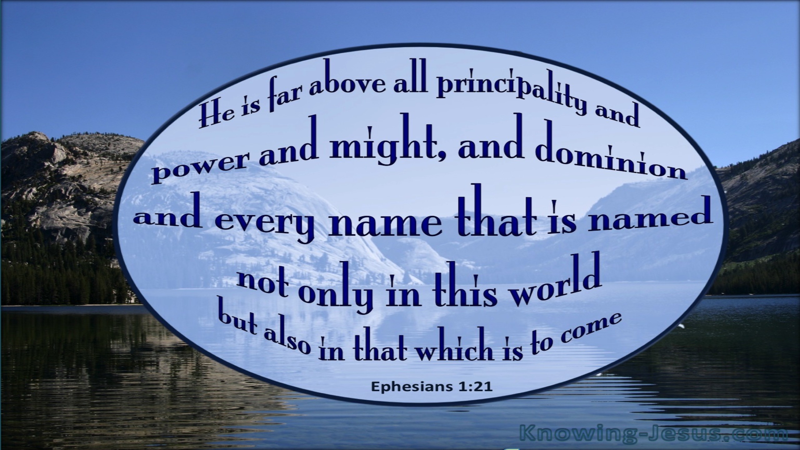 Ephesians 1:21 Above All Principalities And Power (navy)